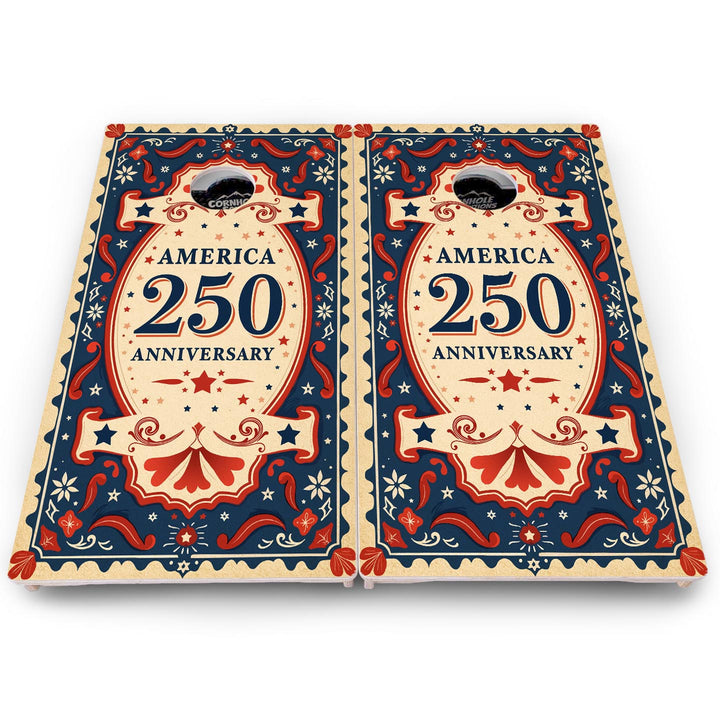 America Stamp Collection Cornhole Boards – UV Printed, Professional UV Clear Coat, 3/4" Baltic Birch, Pro Lite or Pro Elite