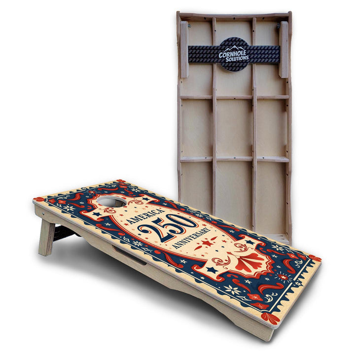 America Stamp Collection Cornhole Boards – UV Printed, Professional UV Clear Coat, 3/4" Baltic Birch, Pro Lite or Pro Elite