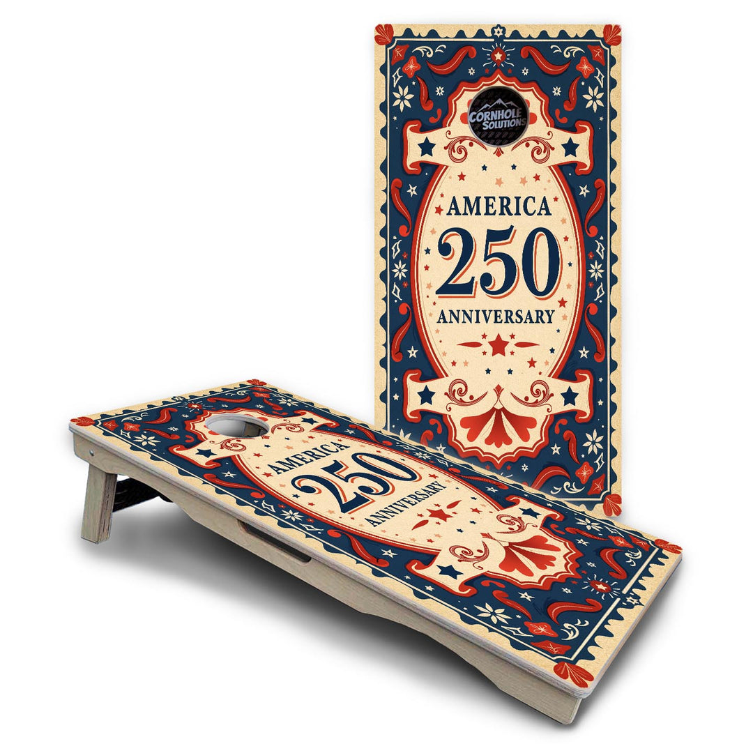 America Stamp Collection Cornhole Boards – UV Printed, Professional UV Clear Coat, 3/4" Baltic Birch, Pro Lite or Pro Elite