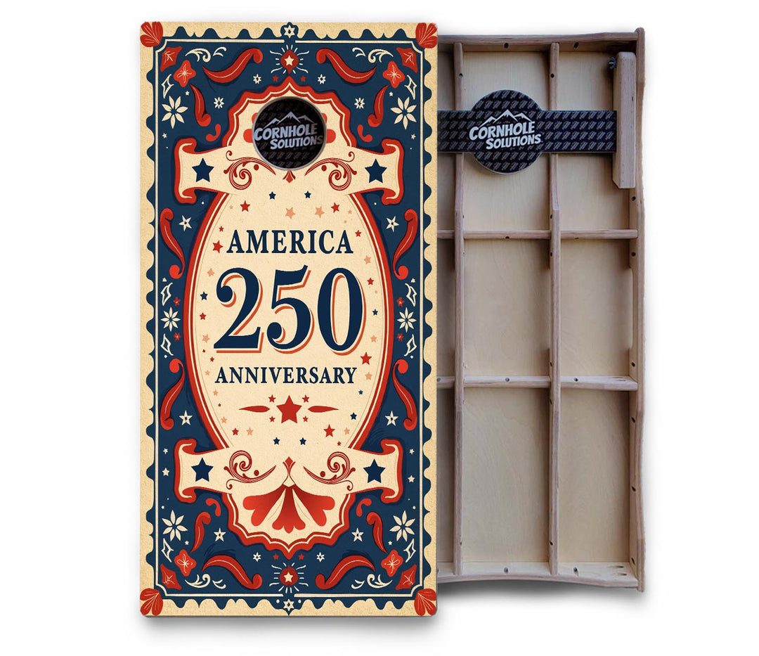 America Stamp Collection Cornhole Boards – UV Printed, Professional UV Clear Coat, 3/4" Baltic Birch, Pro Lite or Pro Elite