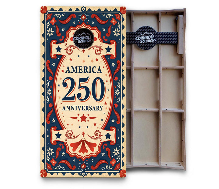 America Stamp Collection Cornhole Boards – UV Printed, Professional UV Clear Coat, 3/4" Baltic Birch, Pro Lite or Pro Elite