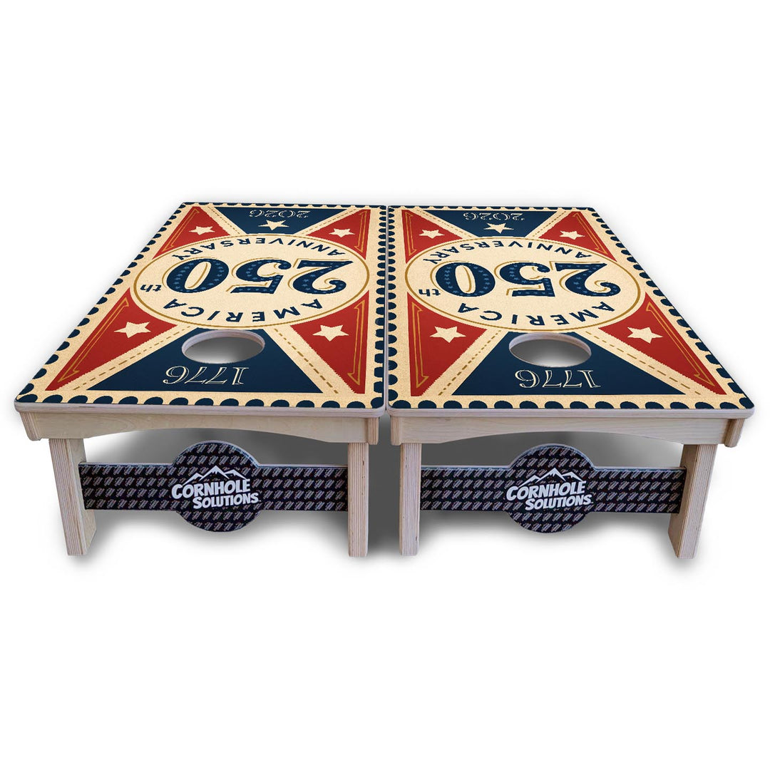 America Stamp Collection Cornhole Boards – UV Printed, Professional UV Clear Coat, 3/4" Baltic Birch, Pro Lite or Pro Elite