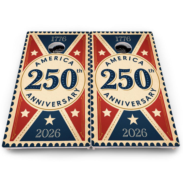 America Stamp Collection Cornhole Boards – UV Printed, Professional UV Clear Coat, 3/4" Baltic Birch, Pro Lite or Pro Elite