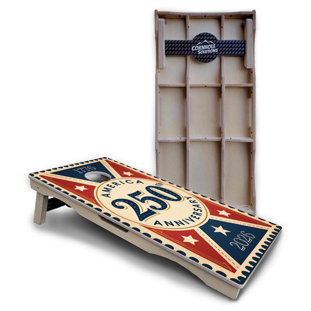 America Stamp Collection Cornhole Boards – UV Printed, Professional UV Clear Coat, 3/4" Baltic Birch, Pro Lite or Pro Elite