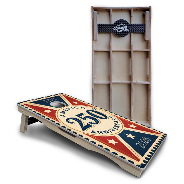 America Stamp Collection Cornhole Boards – UV Printed, Professional UV Clear Coat, 3/4" Baltic Birch, Pro Lite or Pro Elite