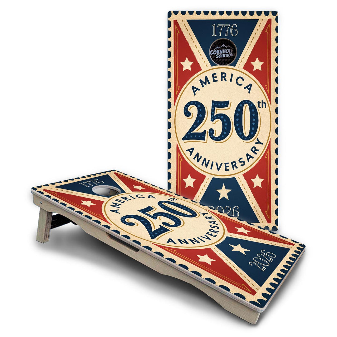America Stamp Collection Cornhole Boards – UV Printed, Professional UV Clear Coat, 3/4" Baltic Birch, Pro Lite or Pro Elite