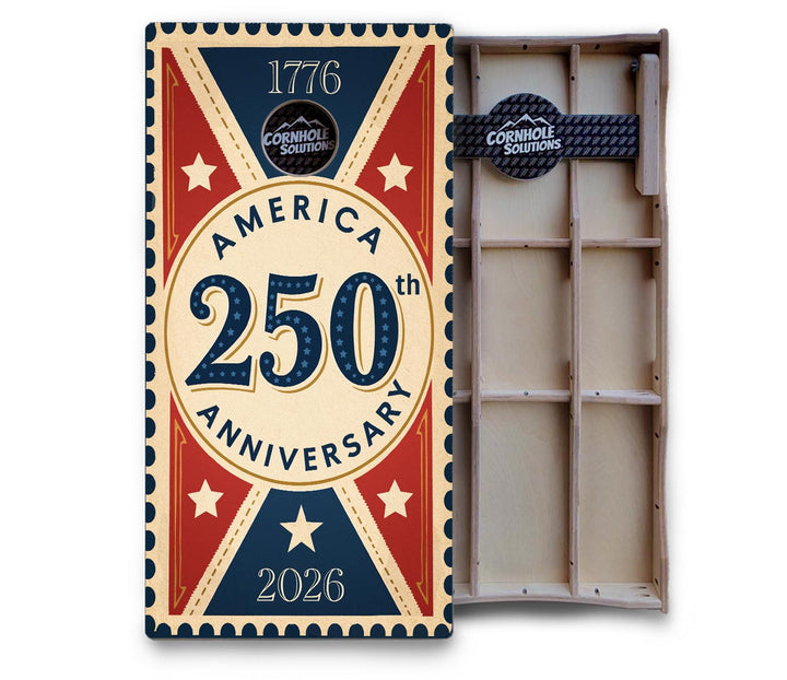 America Stamp Collection Cornhole Boards – UV Printed, Professional UV Clear Coat, 3/4" Baltic Birch, Pro Lite or Pro Elite