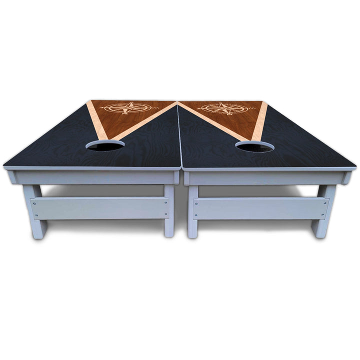 Compass Stain Triangle Cornhole Boards - All Weather Series