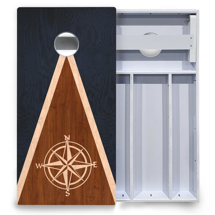 Compass Stain Triangle Cornhole Boards - All Weather Series