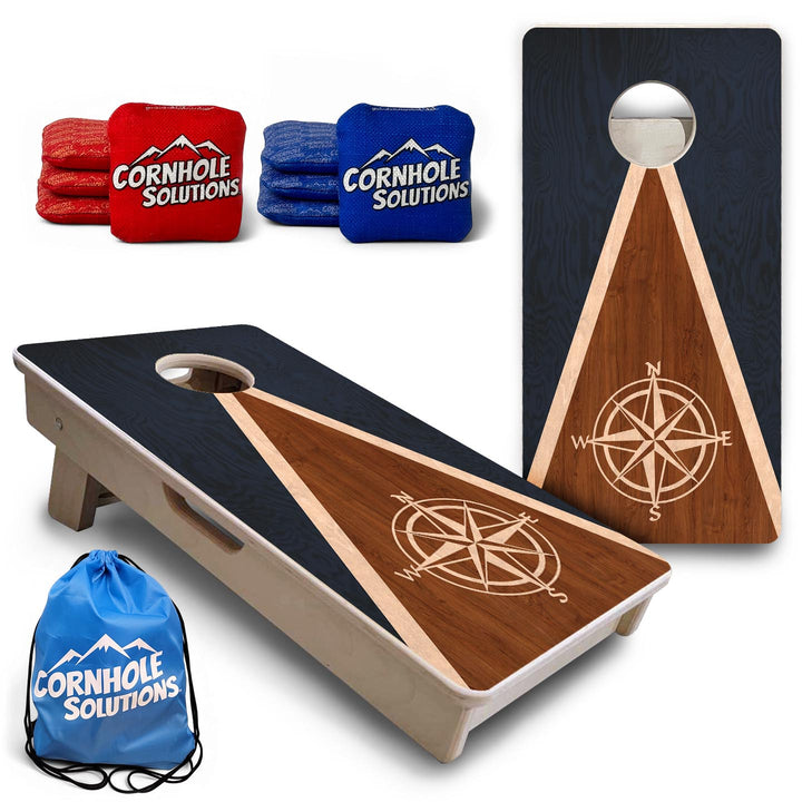 Compass Stain Triangle - Mini or Vacation Size Cornhole Boards