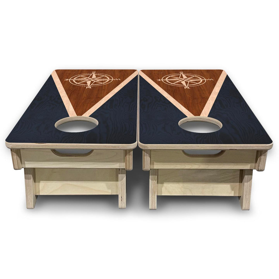 Compass Stain Triangle - Mini or Vacation Size Cornhole Boards