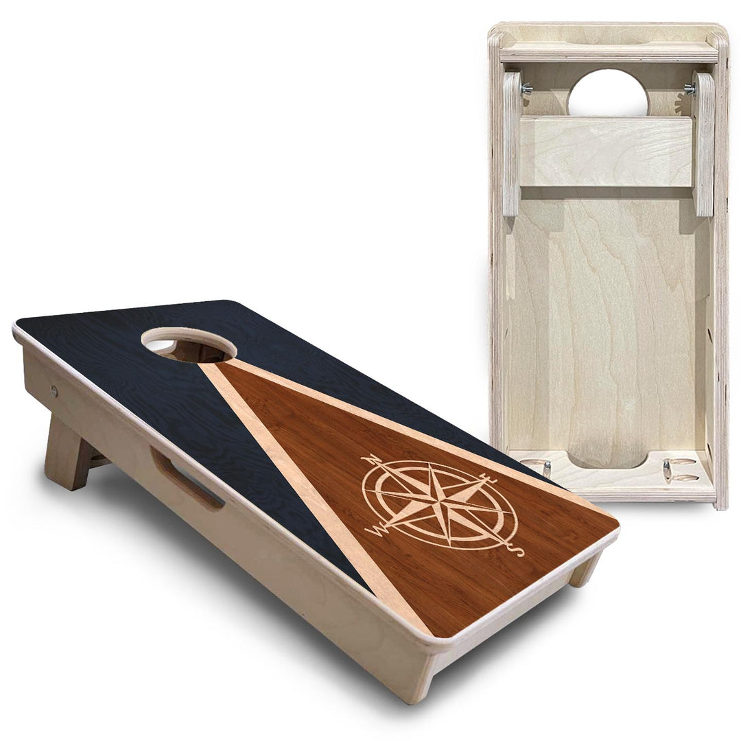 Compass Stain Triangle - Mini or Vacation Size Cornhole Boards