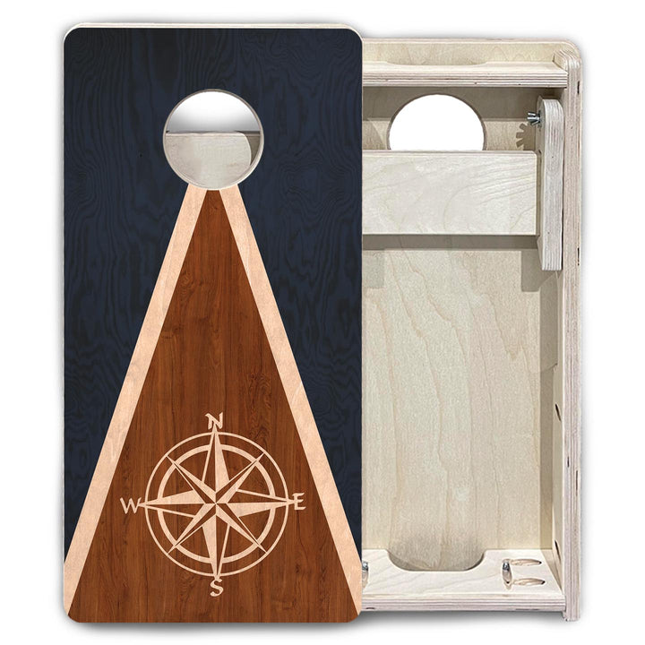 Compass Stain Triangle - Mini or Vacation Size Cornhole Boards