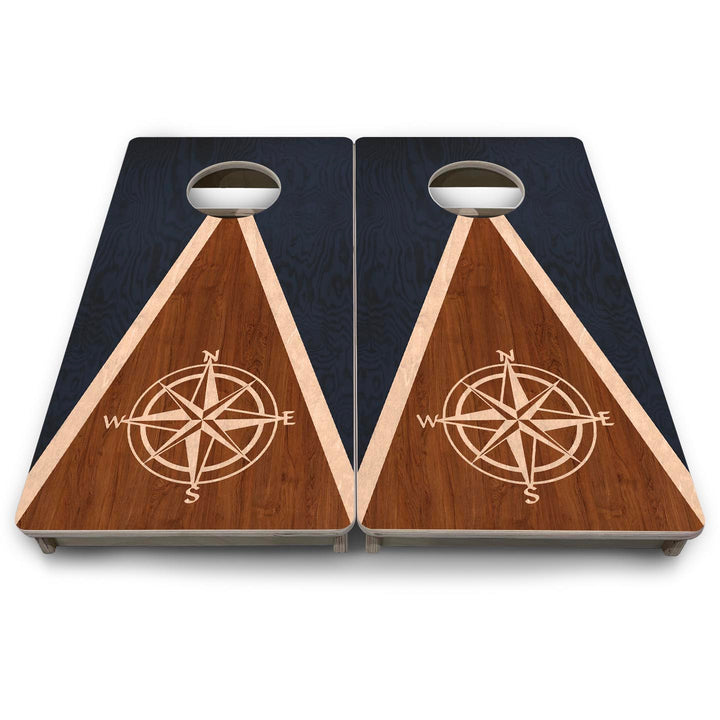 Compass Stain Triangle - Mini or Vacation Size Cornhole Boards