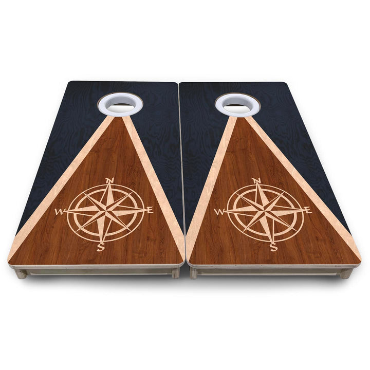 Compass Stain Triangle - Mini or Vacation Size Cornhole Boards