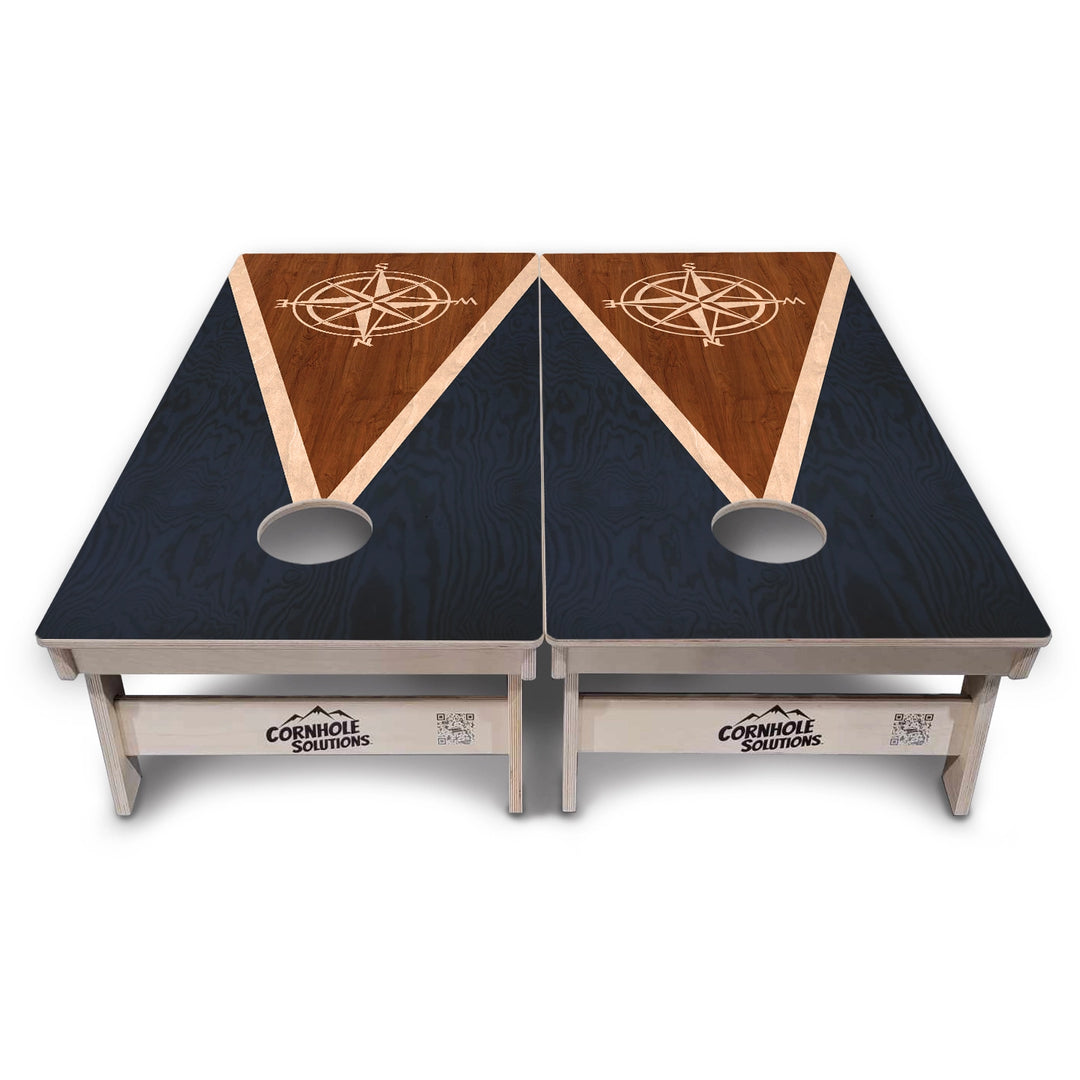 Compass Stain Triangle Cornhole Boards – Tournament Series