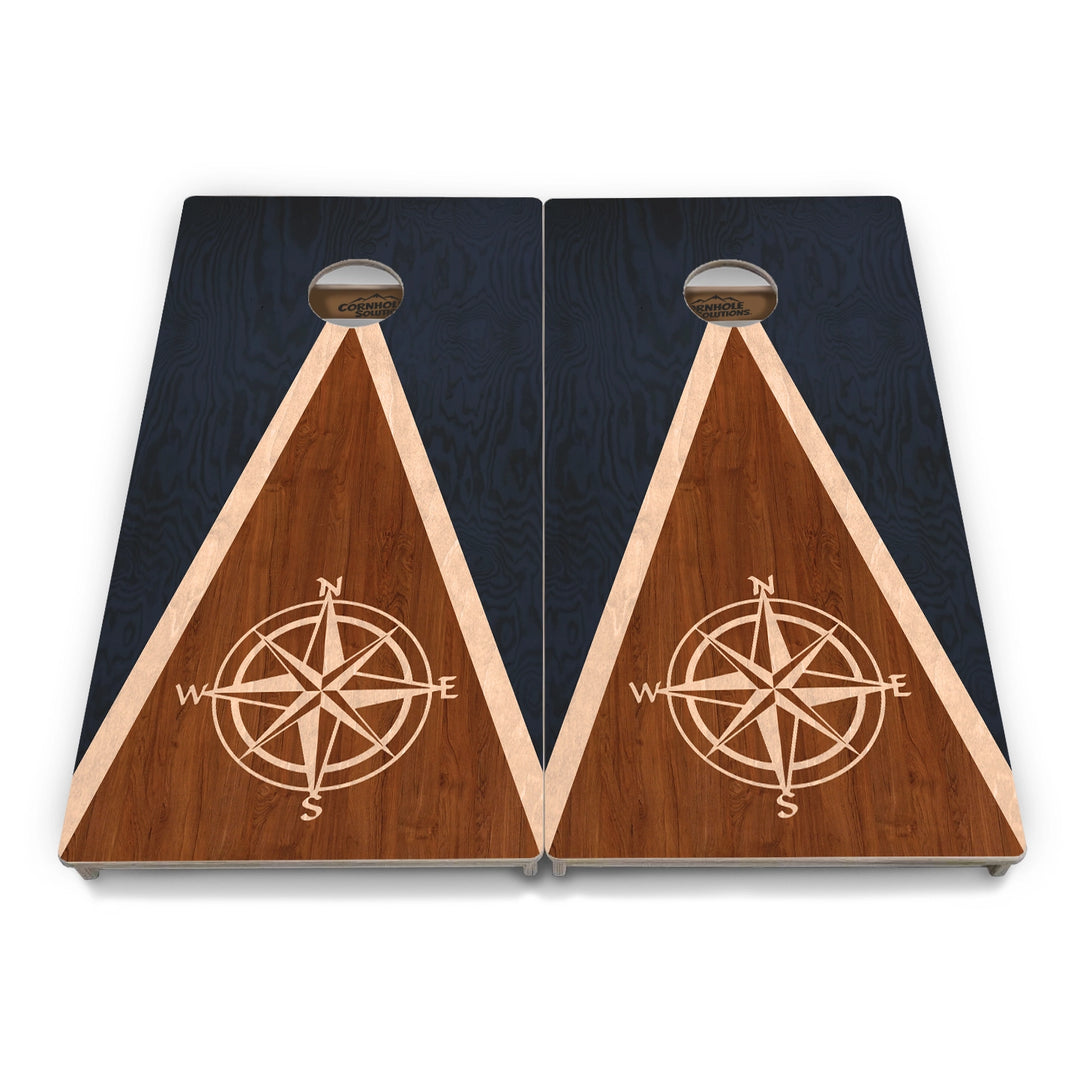Compass Stain Triangle Cornhole Boards – Tournament Series