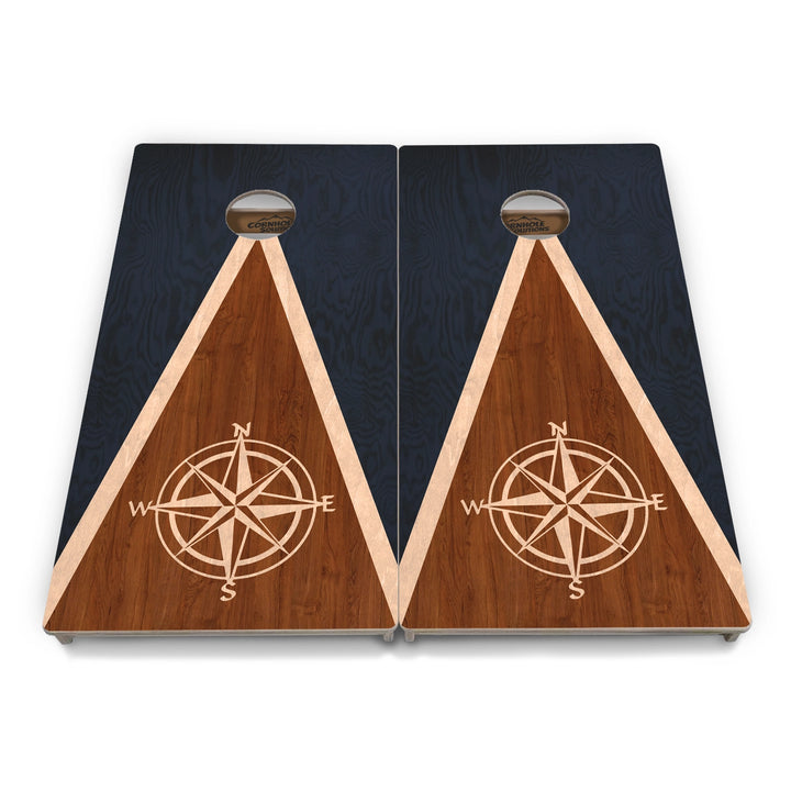 Compass Stain Triangle Cornhole Boards – Tournament Series