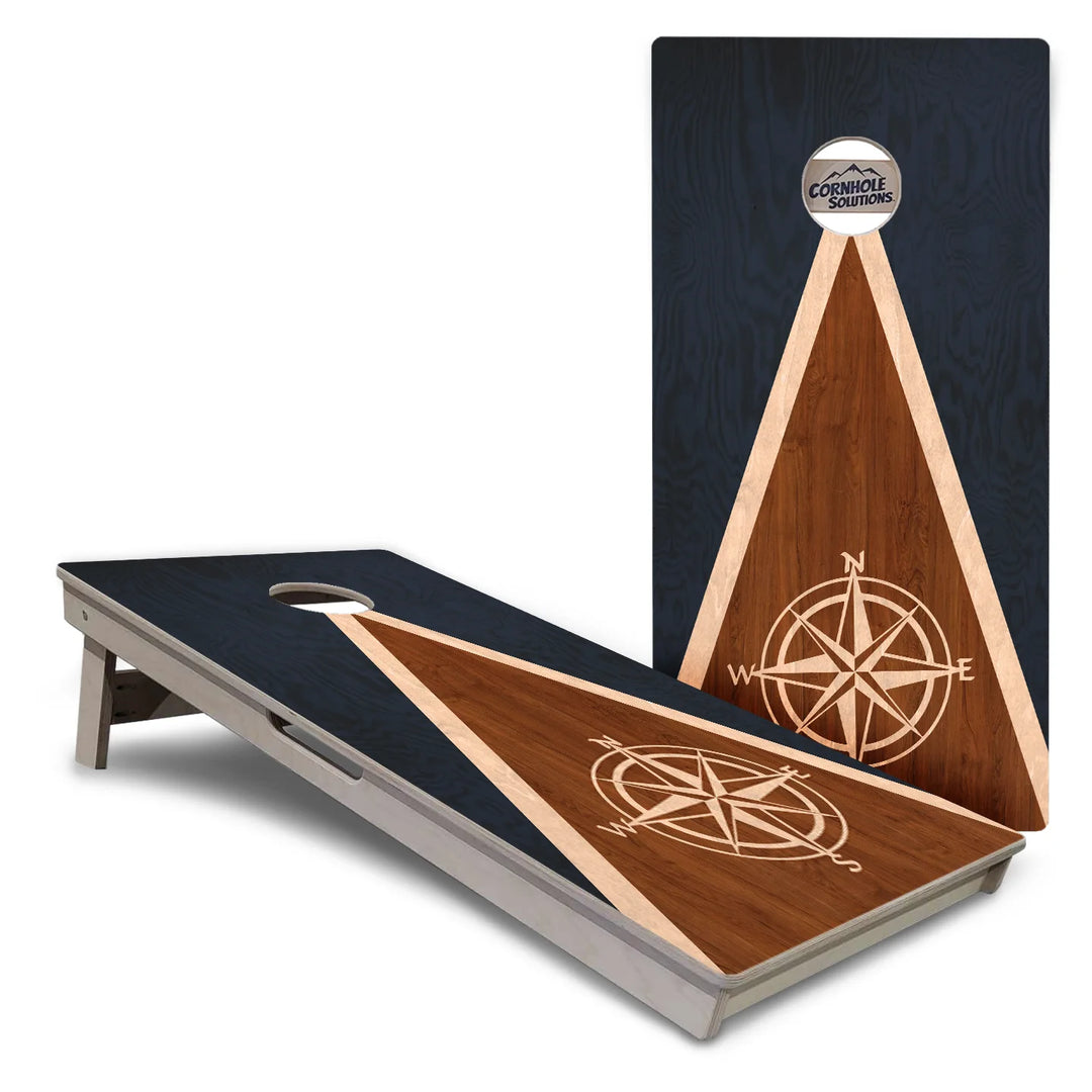 Compass Stain Triangle Cornhole Boards – Tournament Series