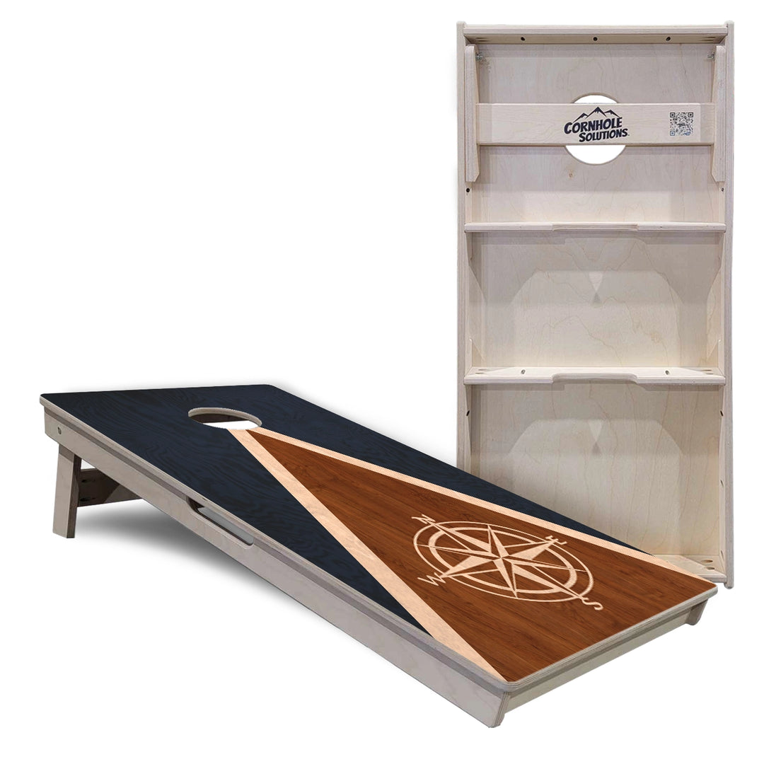 Compass Stain Triangle Cornhole Boards – Tournament Series