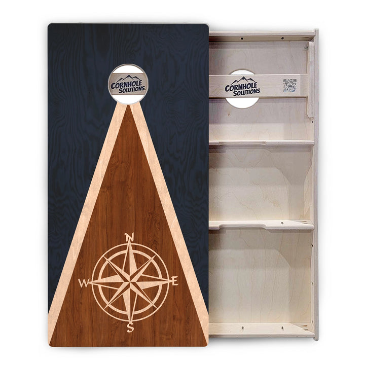 Compass Stain Triangle Cornhole Boards – Tournament Series