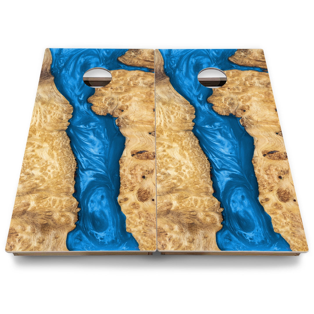 Patterned Background Cornhole Boards - Backyard Series