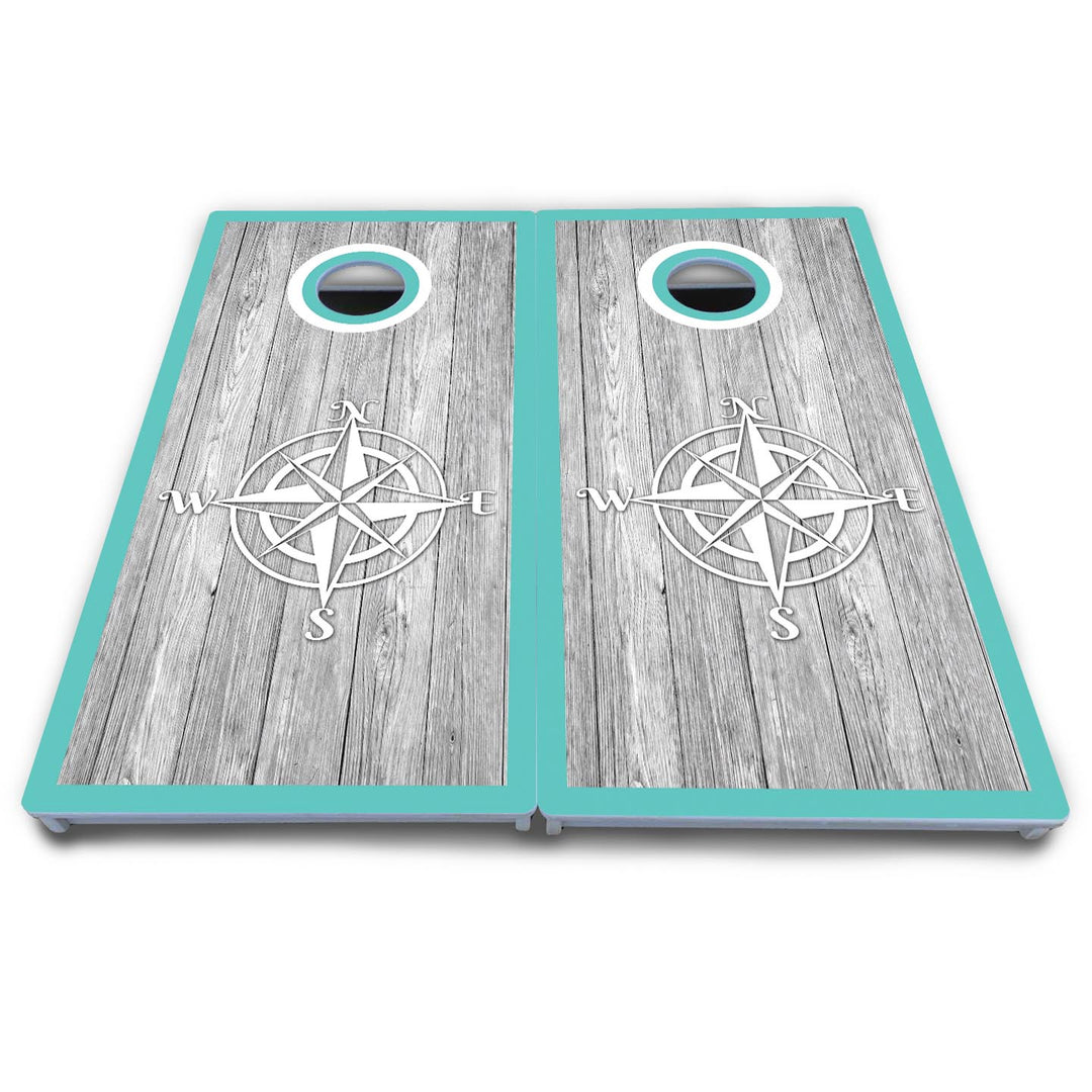 Anchor & Compass Cornhole Boards - All Weather Series