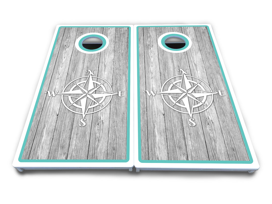 Anchor & Compass Cornhole Boards - All Weather Series