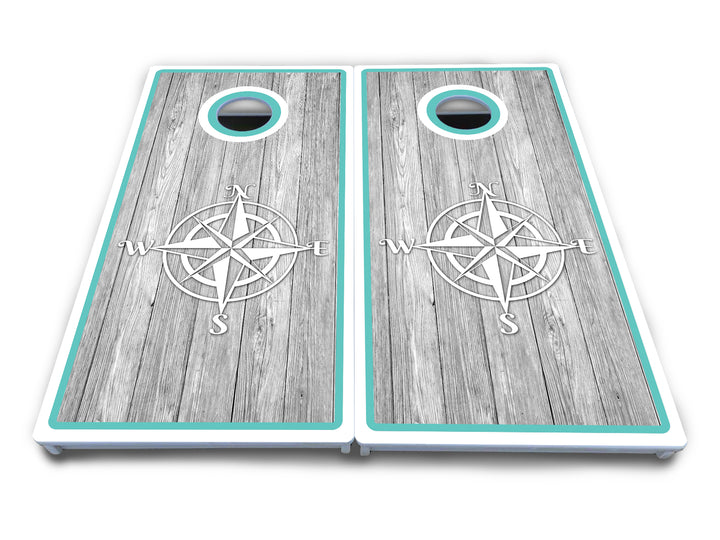 Anchor & Compass Cornhole Boards - All Weather Series