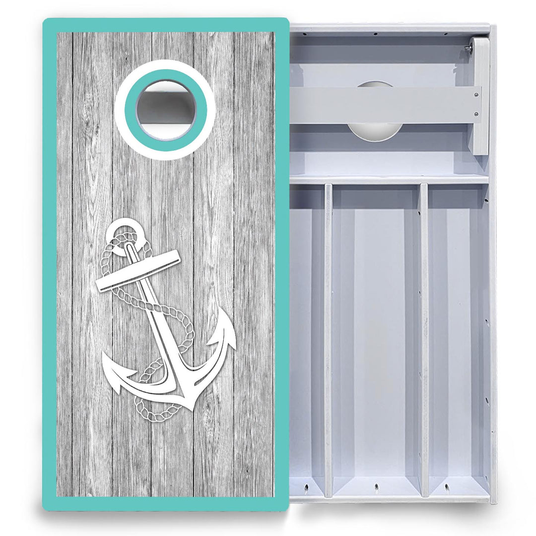 Anchor & Compass Cornhole Boards - All Weather Series
