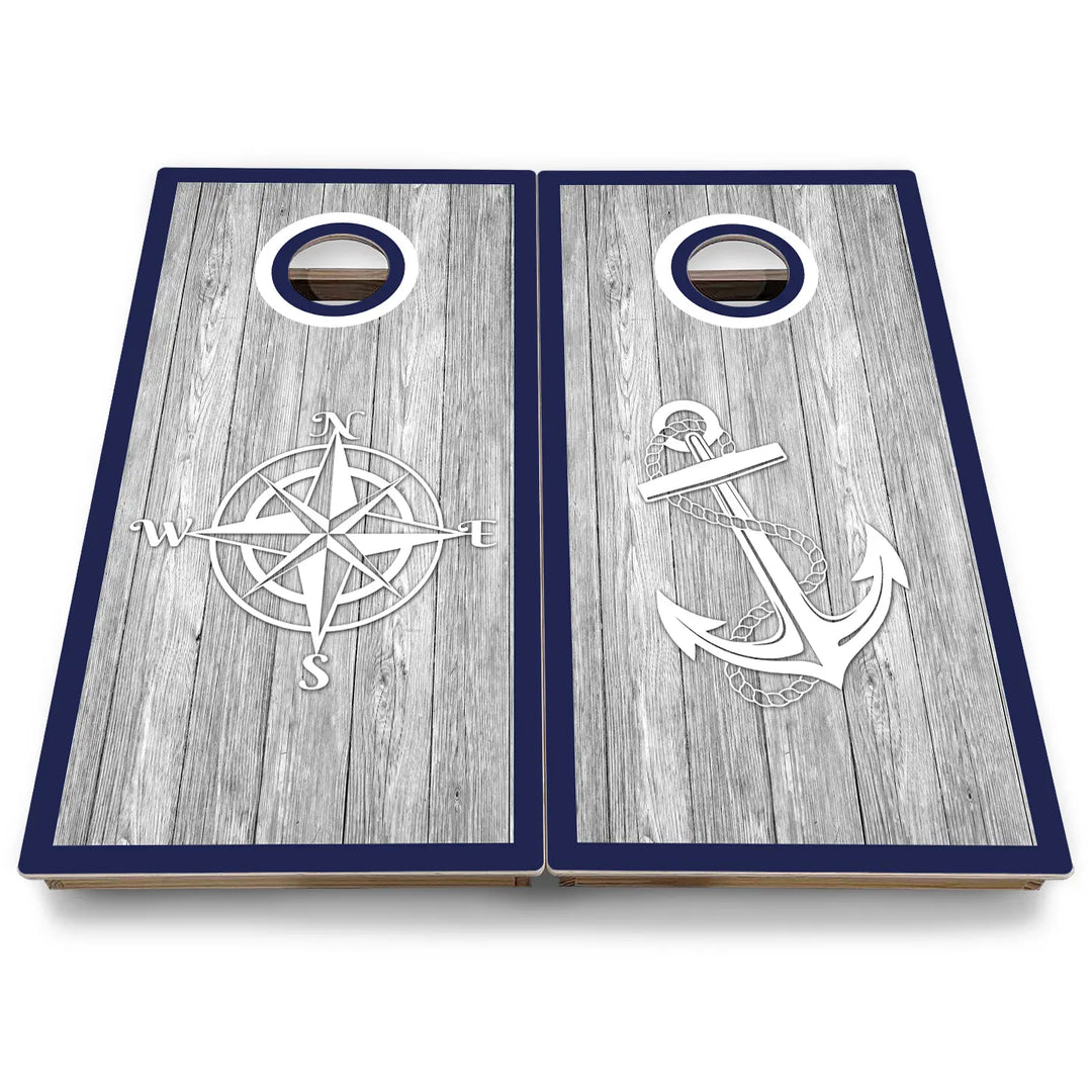 Nautical Cornhole Boards - Backyard Series