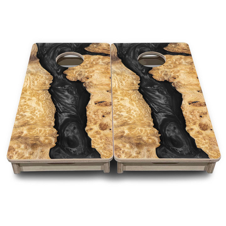 Black Epoxy - Mini or Vacation Size Cornhole Boards