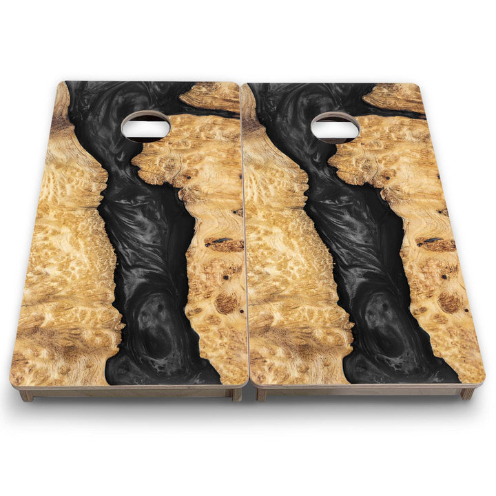 Black Epoxy - Mini or Vacation Size Cornhole Boards