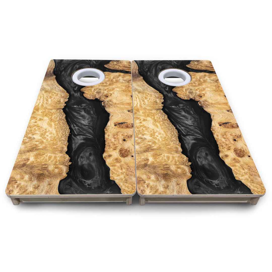 Black Epoxy - Mini or Vacation Size Cornhole Boards