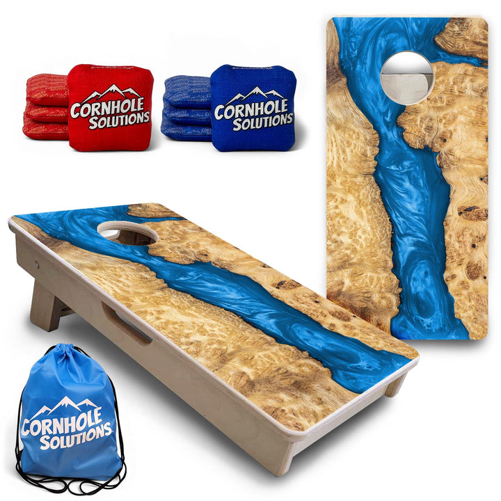 Blue Epoxy - Mini or Vacation Size Cornhole Boards