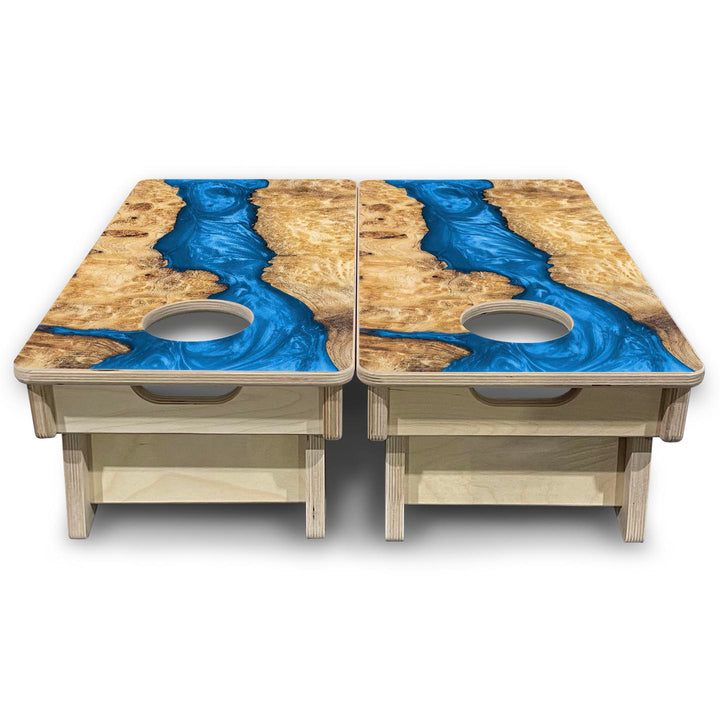 Blue Epoxy - Mini or Vacation Size Cornhole Boards