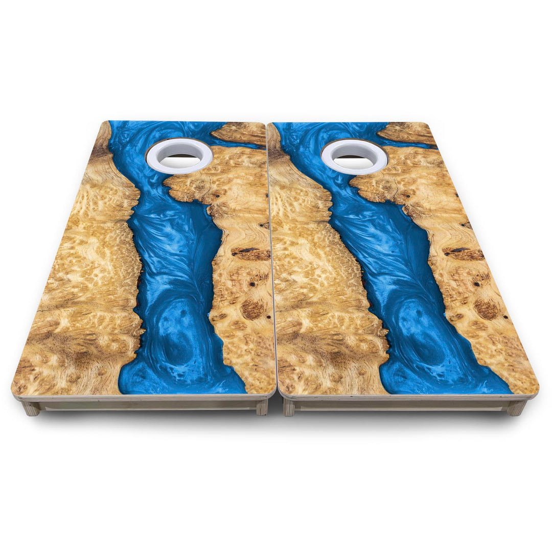 Blue Epoxy - Mini or Vacation Size Cornhole Boards