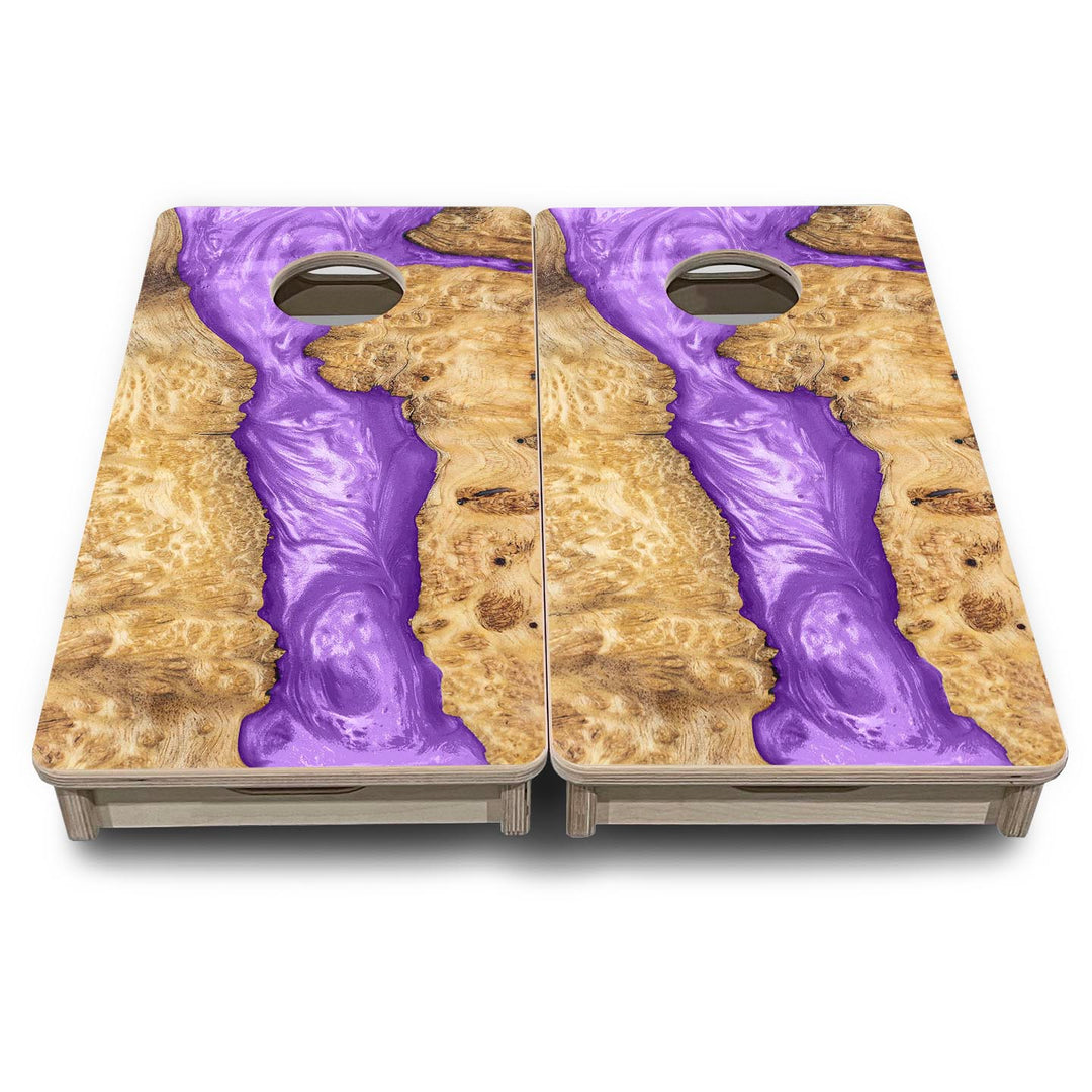 Purple Epoxy - Mini or Vacation Size Cornhole Boards