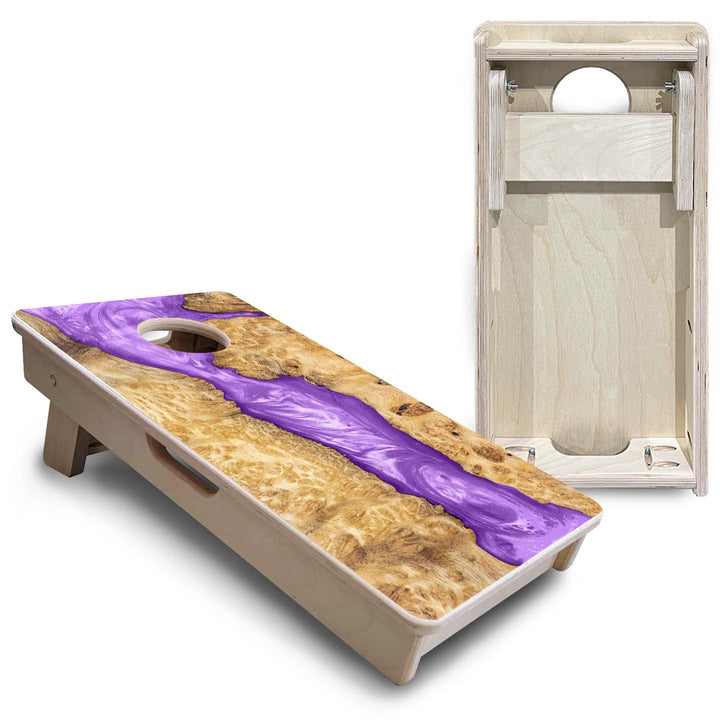 Purple Epoxy - Mini or Vacation Size Cornhole Boards