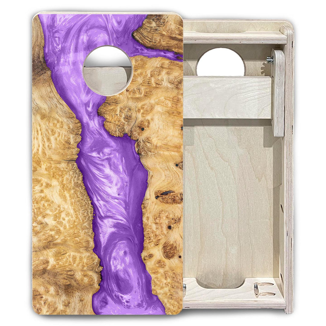 Purple Epoxy - Mini or Vacation Size Cornhole Boards