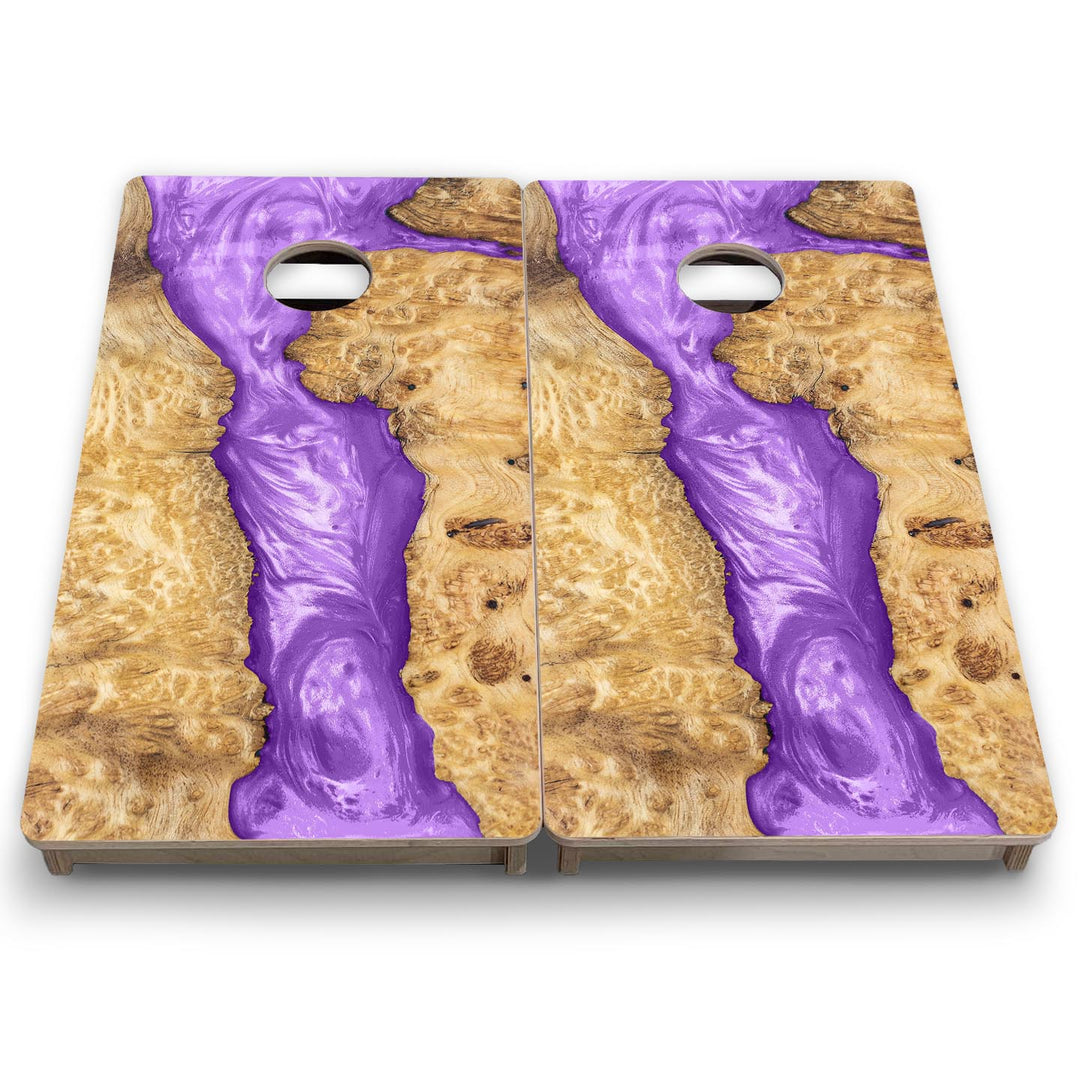 Purple Epoxy - Mini or Vacation Size Cornhole Boards