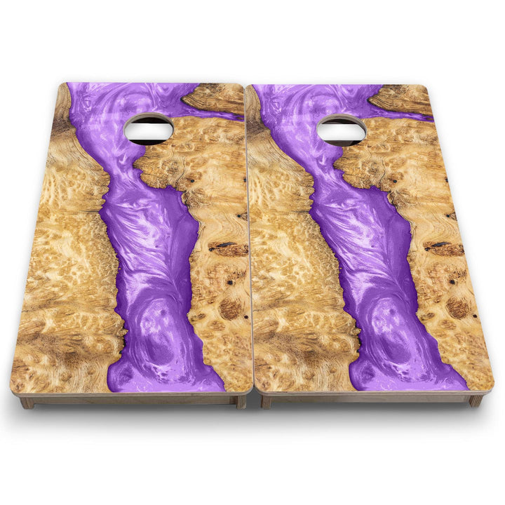 Purple Epoxy - Mini or Vacation Size Cornhole Boards