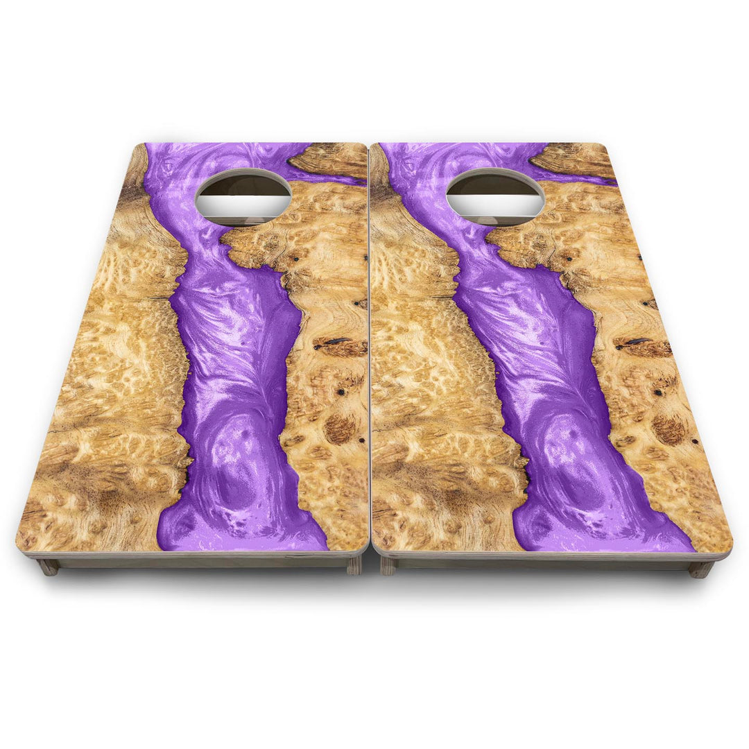 Purple Epoxy - Mini or Vacation Size Cornhole Boards