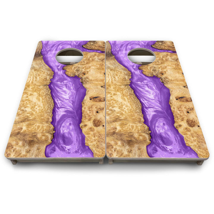 Purple Epoxy - Mini or Vacation Size Cornhole Boards