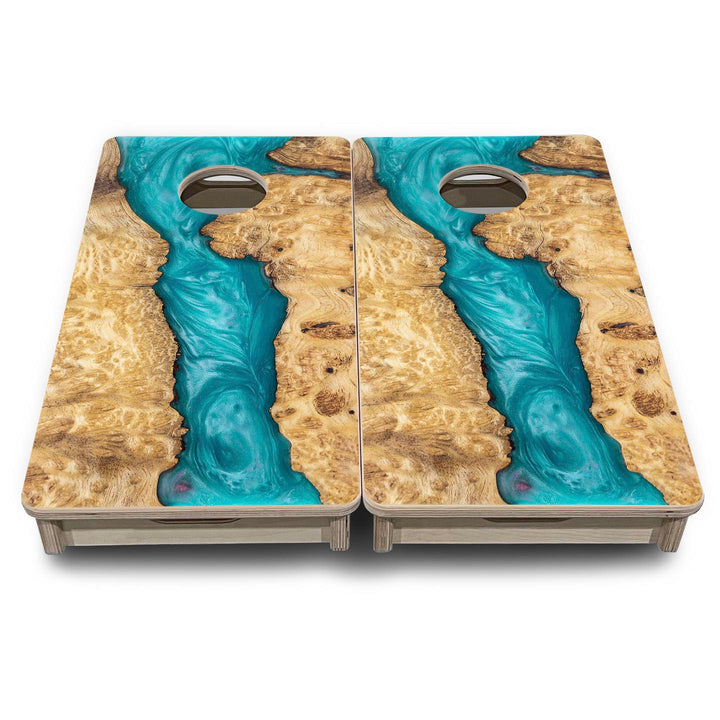 Teal Epoxy - Mini or Vacation Size Cornhole Boards