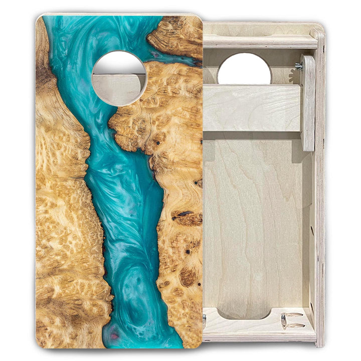 Teal Epoxy - Mini or Vacation Size Cornhole Boards