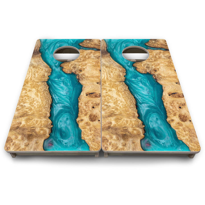 Teal Epoxy - Mini or Vacation Size Cornhole Boards