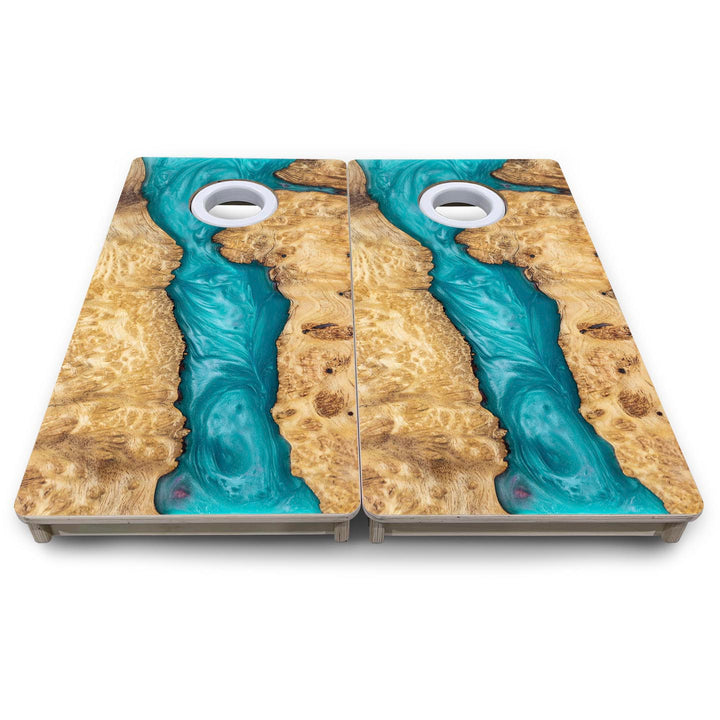 Teal Epoxy - Mini or Vacation Size Cornhole Boards