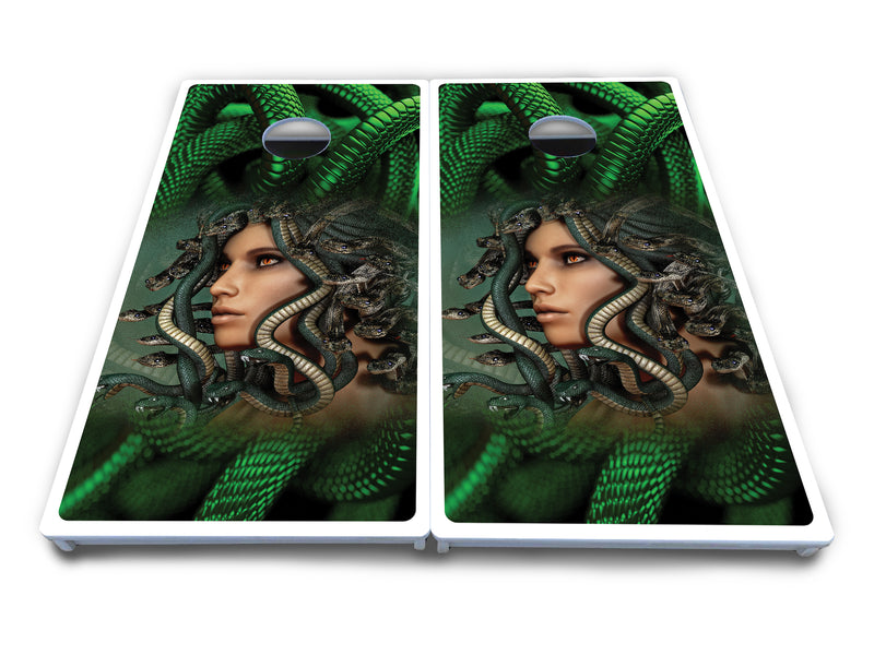 Waterproof - Greek Mythology Design Options - All Weather Boards "Outdoor Solution" 18mm(3/4")Direct UV Printed - Regulation 2' by 4' Cornhole Boards (Set of 2 Boards) Double Thick Legs, with Leg Brace & Dual Support Braces!