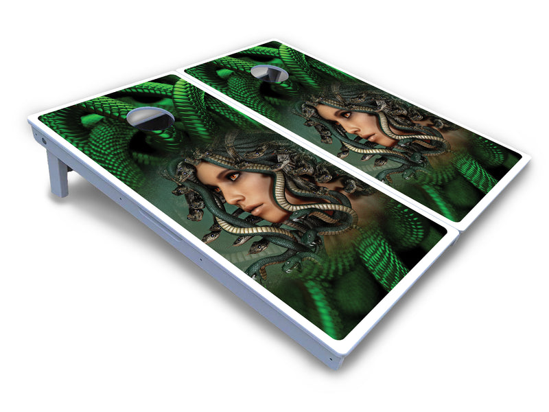 Waterproof - Greek Mythology Design Options - All Weather Boards "Outdoor Solution" 18mm(3/4")Direct UV Printed - Regulation 2' by 4' Cornhole Boards (Set of 2 Boards) Double Thick Legs, with Leg Brace & Dual Support Braces!